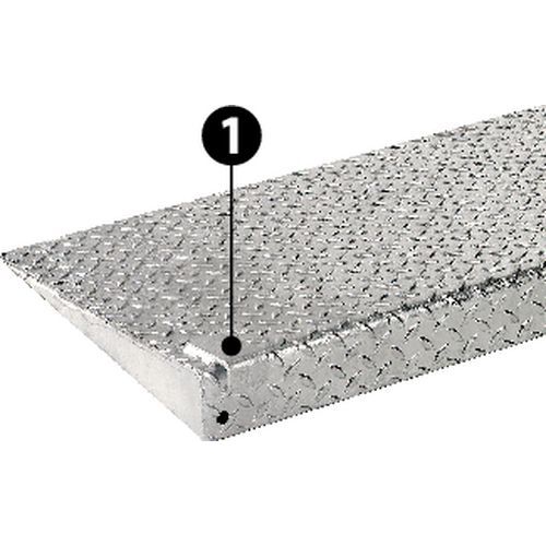 1 - crochets permettant de fixer la rampe sur le plancher 1 - crochets permettant de fixer la rampe sur le plancher
