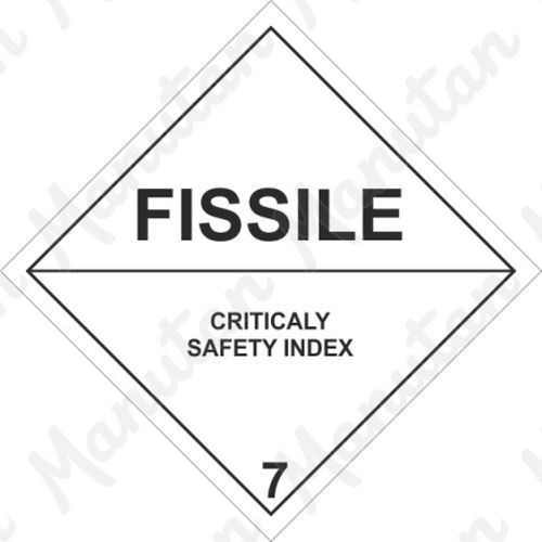 ADR figyelmeztető táblák - Fissile hasadóanyagok 7E ADR figyelmeztető táblák - Fissile hasadóanyagok 7E