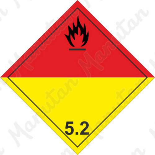 ADR figyelmeztető táblák - Szerves peroxidok 5.2 sz. ADR figyelmeztető táblák - Szerves peroxidok 5.2 sz.