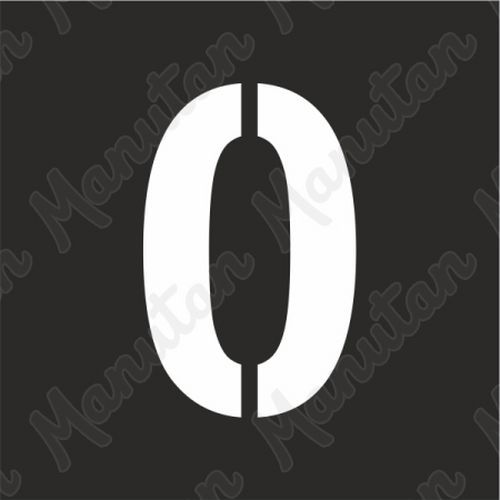 Vízszintes jelölés - 0 számjegy sablon Vízszintes jelölés - 0 számjegy sablon