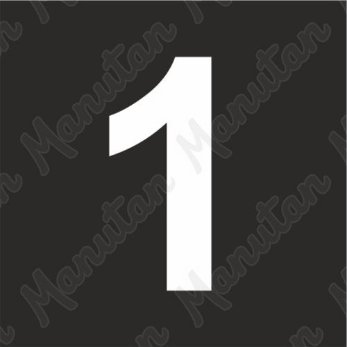 Vízszintes jelölés - 1 számjegy sablon Vízszintes jelölés - 1 számjegy sablon