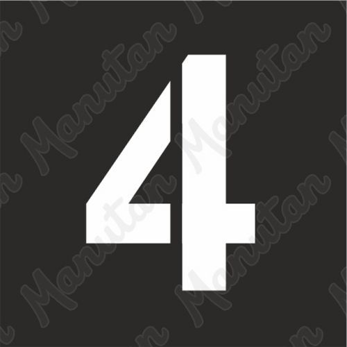 Vízszintes jelölés - 4 számjegy sablon Vízszintes jelölés - 4 számjegy sablon