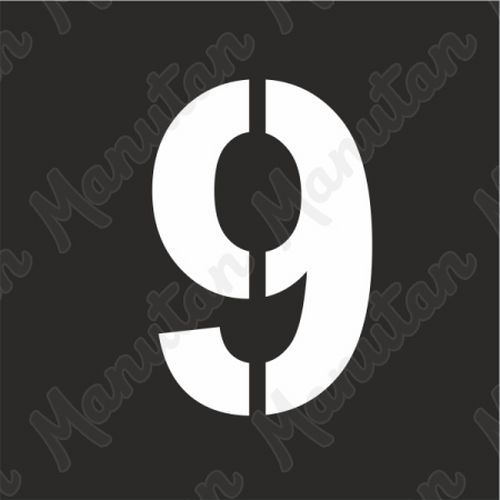 Vízszintes jelölés - 9 számjegy sablon Vízszintes jelölés - 9 számjegy sablon