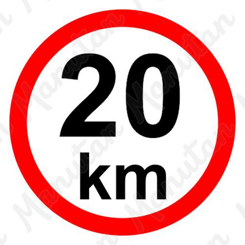 Munkavédelmi táblák - Sebességkorlátozás 20 km/h Munkavédelmi táblák - Sebességkorlátozás 20 km/h