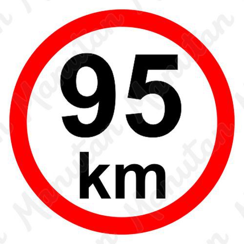 Munkavédelmi táblák - Sebességkorlátozás 95 km/h Munkavédelmi táblák - Sebességkorlátozás 95 km/h