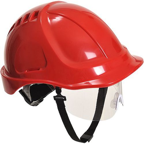 Endurance Plus védősisak védőszemüveggel, piros Endurance Plus védősisak védőszemüveggel, piros