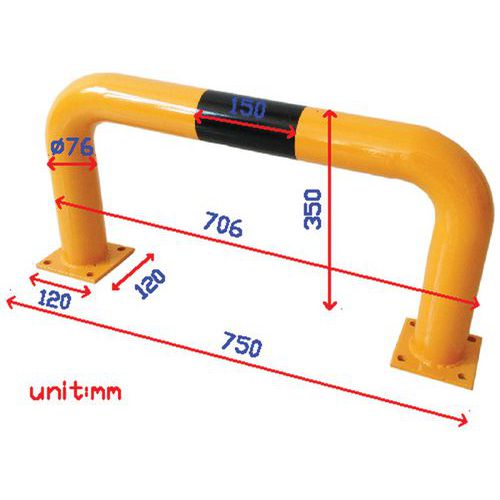 Manutan fém torlasz, alacsony, hossza 75 cm Manutan fém torlasz, alacsony, hossza 75 cm