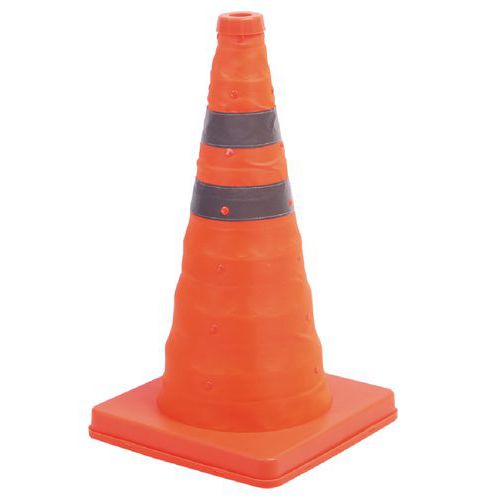 Manutan K3 összecsukható fényvisszaverő közlekedési kúp, 45 cm Manutan K3 összecsukható fényvisszaverő közlekedési kúp, 45 cm