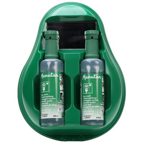 Állomás két palack szemöblítő oldatra, 500 ml Manutan Expert Állomás két palack szemöblítő oldatra, 500 ml Manutan Expert