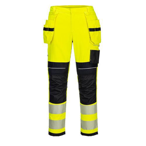 PW3 FR Modaflame Hi-Vis lengőzsebes nadrág, fekete/sárga
