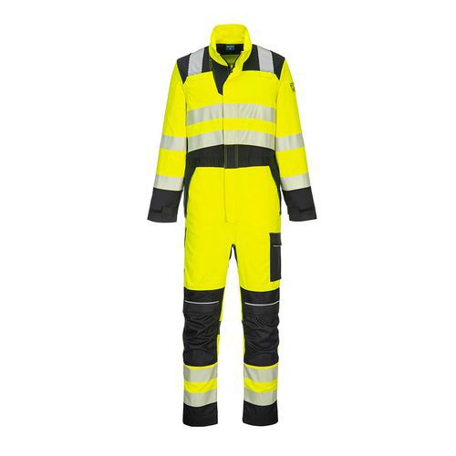 PW3 FR Modaflame Hi-Vis lángálló overál, fekete/sárga